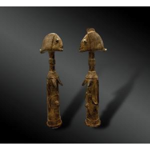 Pair Of Fertility Statuettes - Mossi Culture, Burkina Faso