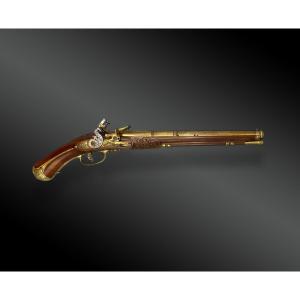 Pistolet D’arçon à Silex, Officier, Attribué à Gavacciolo, Brescia. Italie, Vers 1680