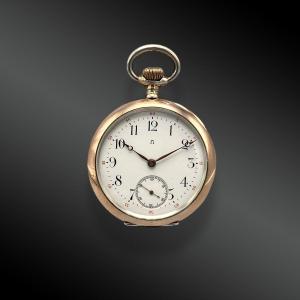 Omega, Montre De Poche En Or Et Argent ; Médailles De Concours. Suisse, Fin XIXème Siècle