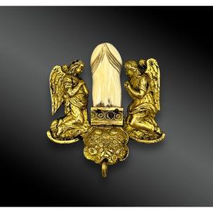 Erotic Pendant Of An Adored Phallus - 19th Century European Work 