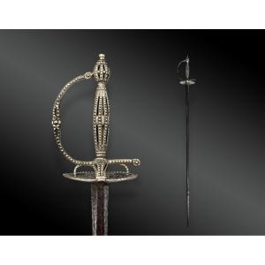 Silver City Or Court Sword, France, End Of The 18th Century