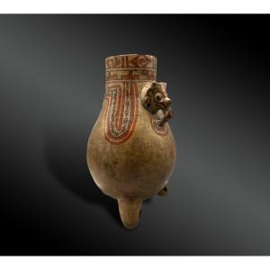 Jaguar Vase - Guanacaste Culture, Nicoya Region, Costa Rica -1000 - 1500 Ad 