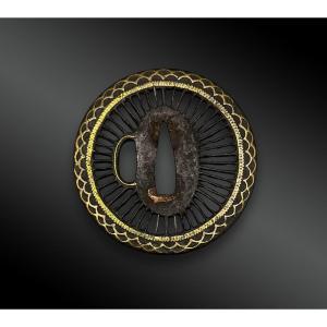 Tsuba Maru Gata - Japon - Période Edo (1603-1868)