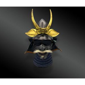 Ensemble Casque De Guerre Appelé Kabuto Avec Mempo Et Maedaté Oni. Japon Période Edo 1603–1868