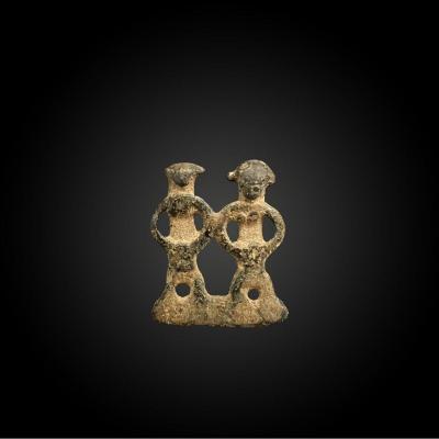 Miniature Figuring An Anthropomorphic Couple Toussian Culture, South-west Of Burkina Faso