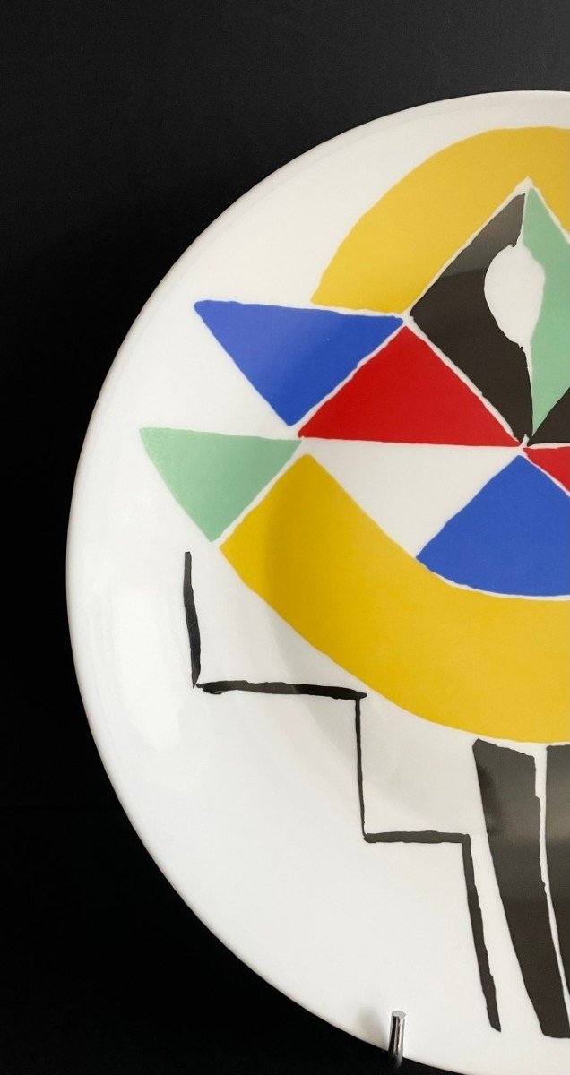 « Carnaval » plat en porcelaine de Limoges  par Sonia Delaunay édition Artcurial -photo-2