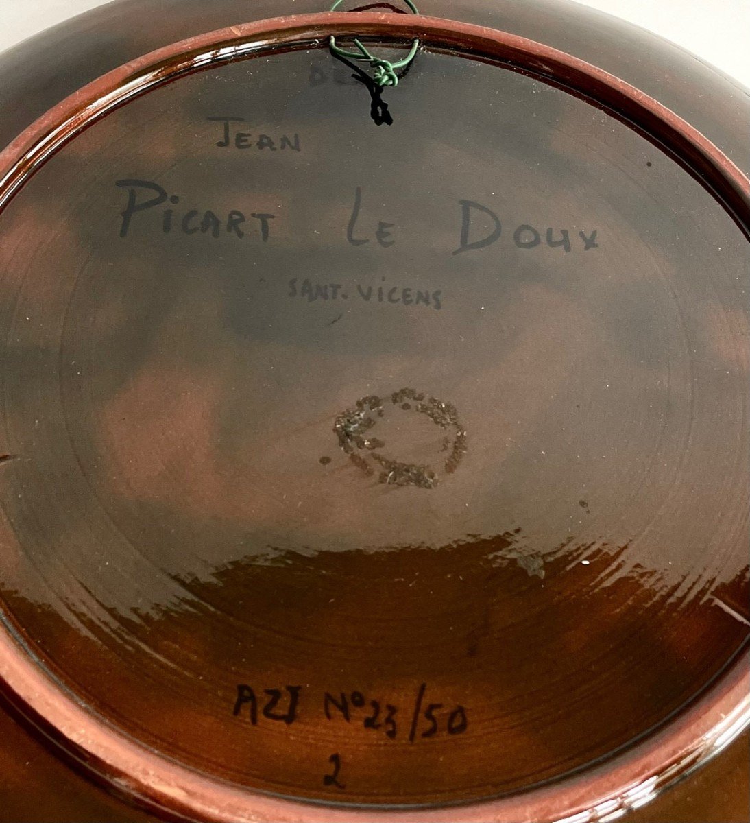 Large Ceramic Dish By Jean Picart Le Doux "the Fire Siren"-photo-3