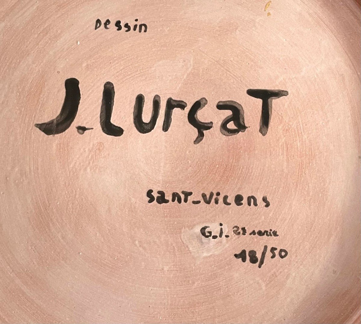 Grand plat en céramique par Jean Lurçat à Sant Vicens -photo-3