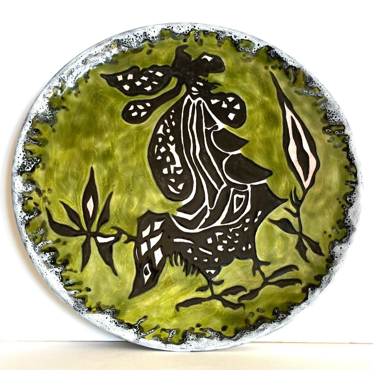 Grand plat en céramique par Jean Lurçat à Sant Vicens 