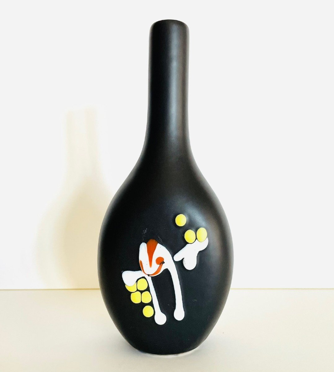 Ceramic Bottle André Baud Vallauris 60s-photo-3