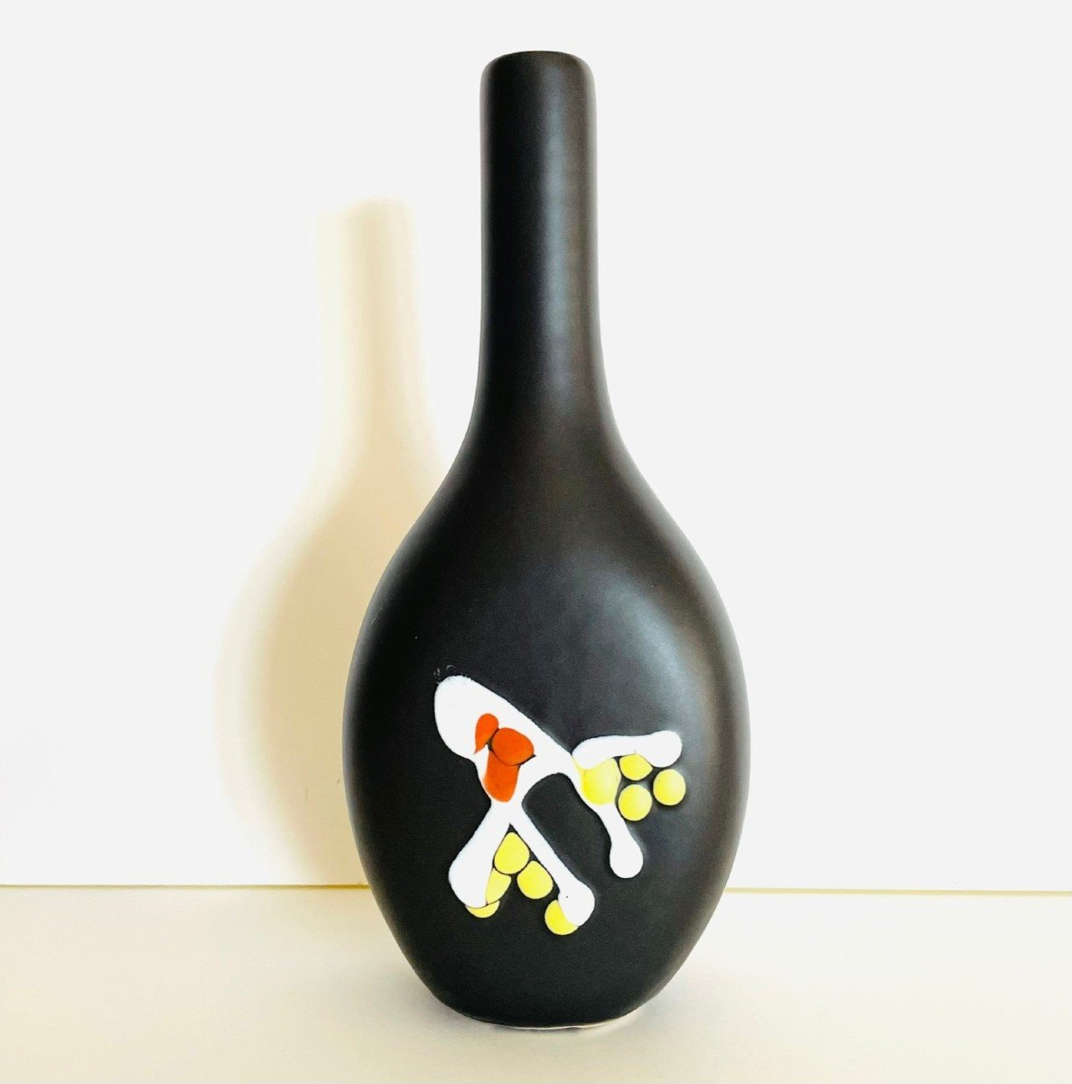 Ceramic Bottle André Baud Vallauris 60s