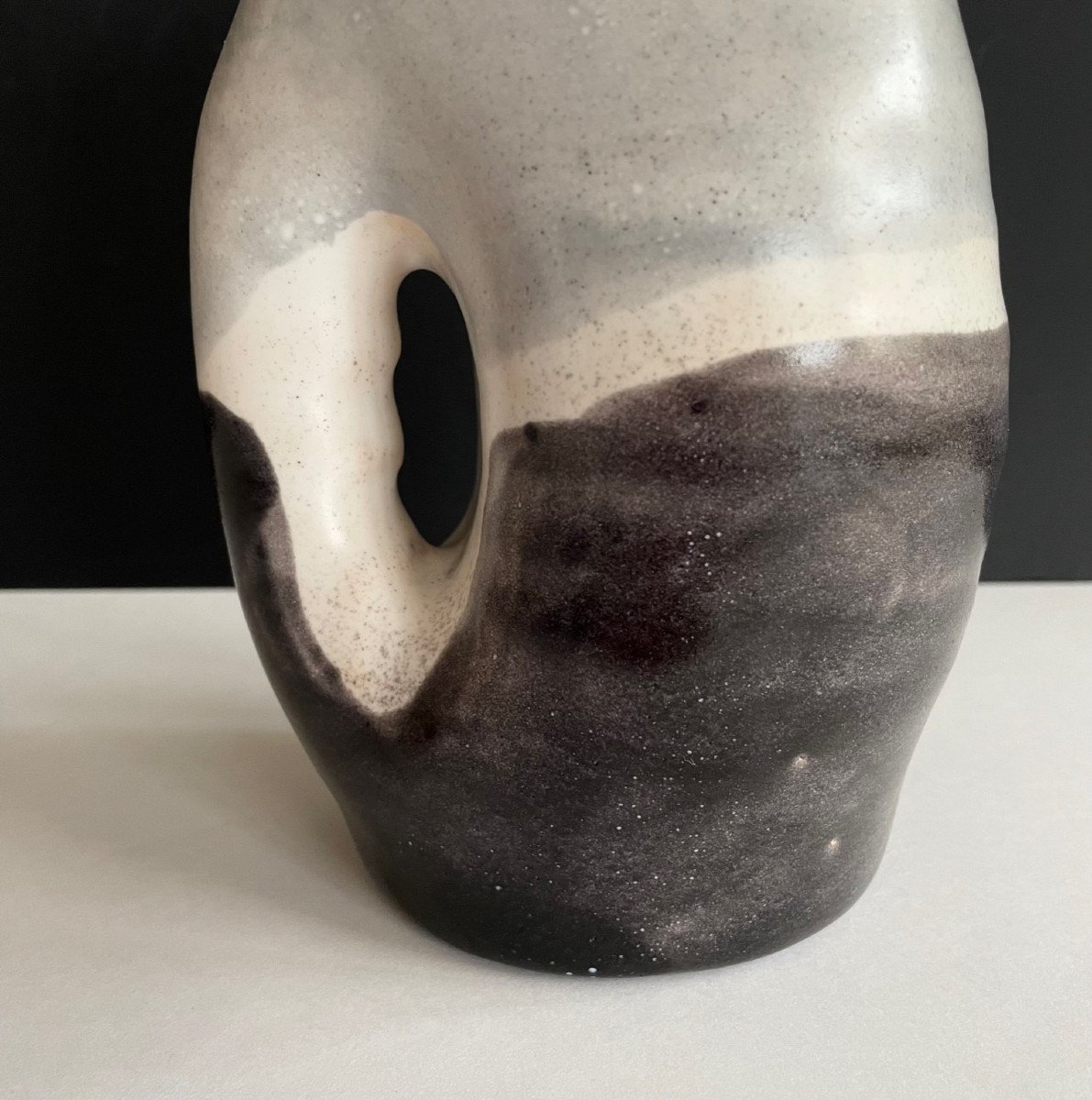 Earthenware Pitcher Vase By Mado Jolain 1960s-photo-2