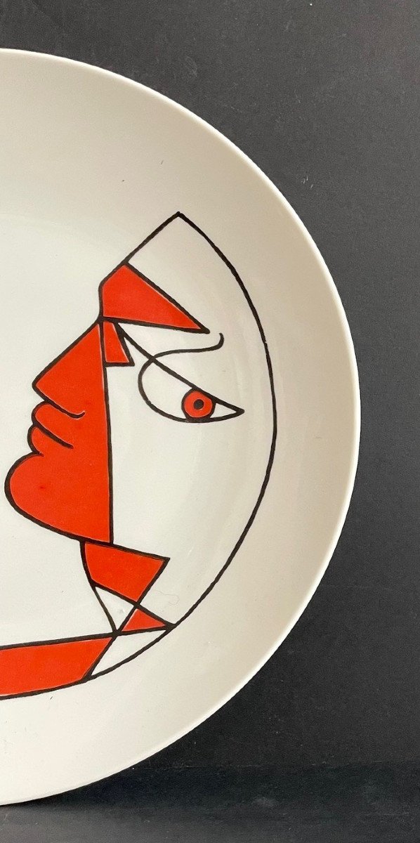 "carnival" Porcelain Plate Drawing By Jean Cocteau-photo-4