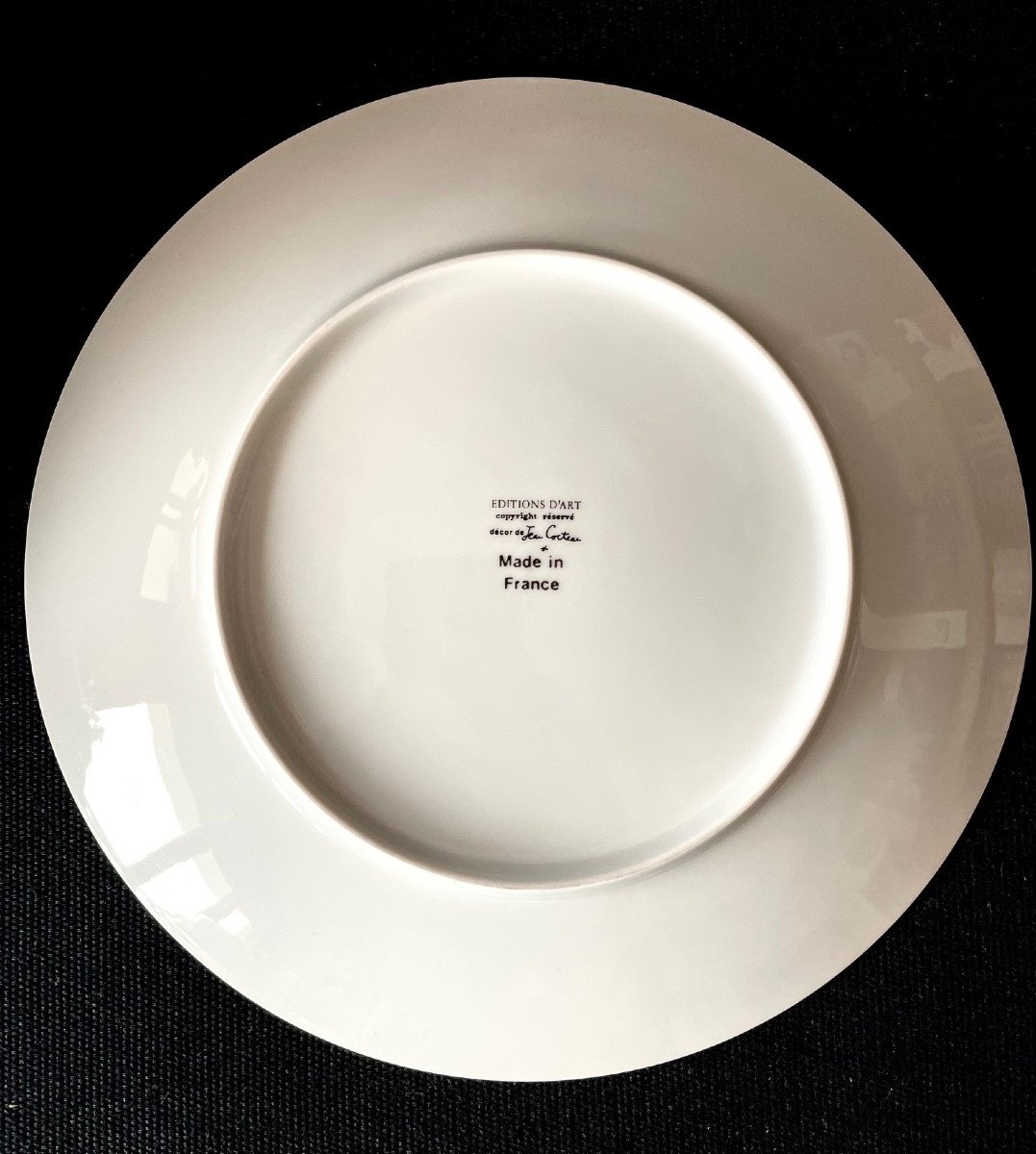 Porcelain Plate Decorated By Jean Cocteau Editions d'Art-photo-1