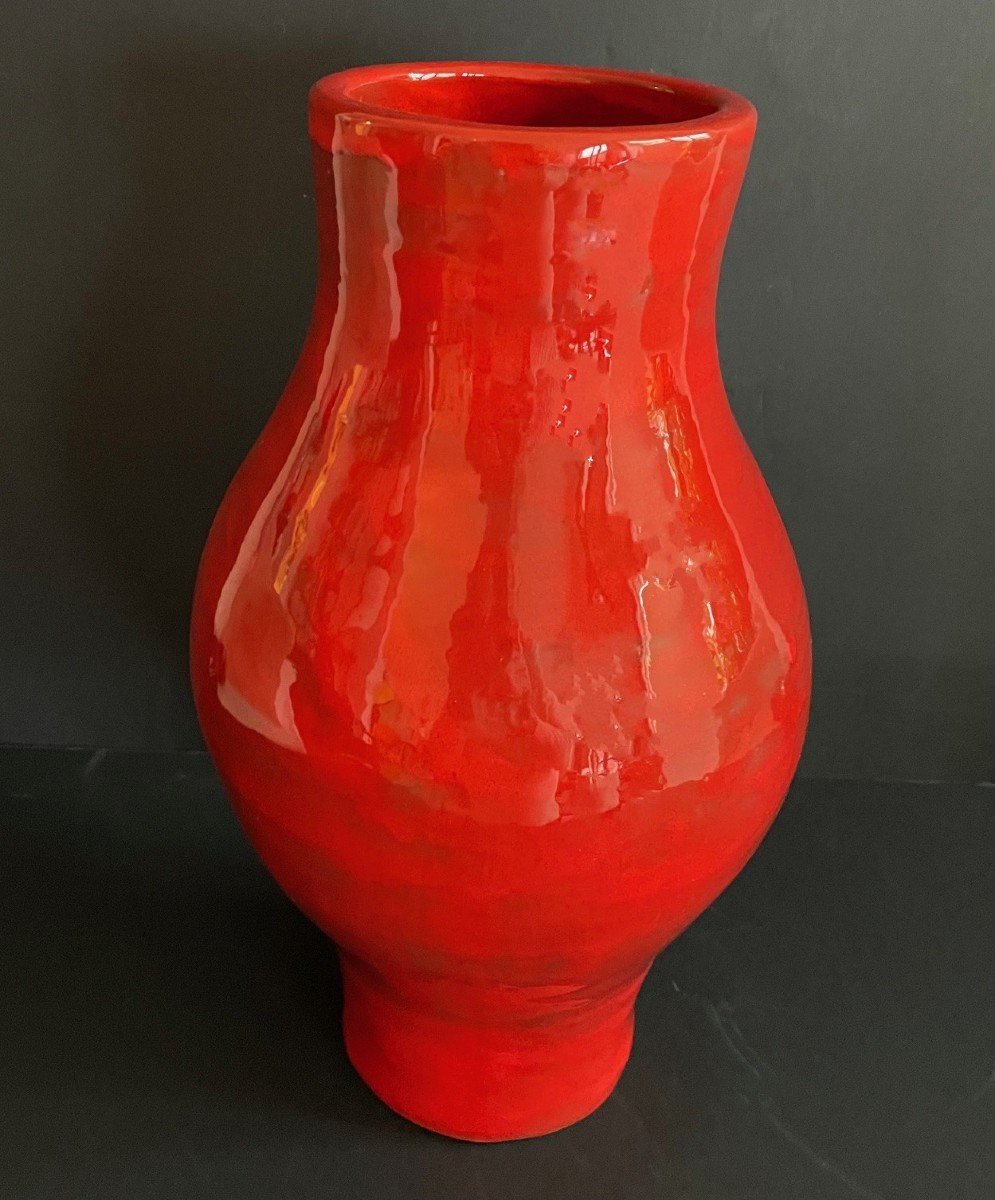 Amazing  Ceramic Vase By Robert And Jean Cloutier 