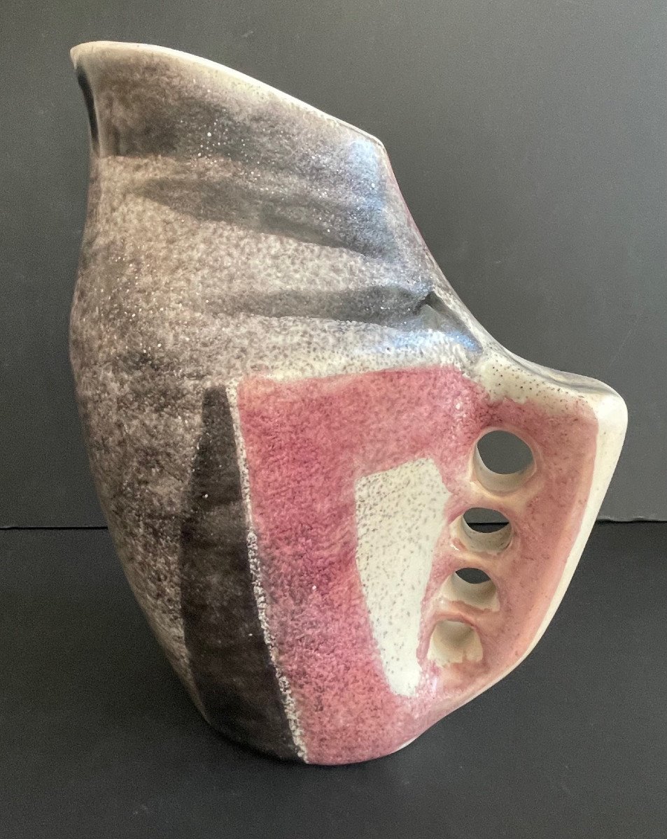 Vase pichet zoomorphe en céramique par Mado Jolain années 50