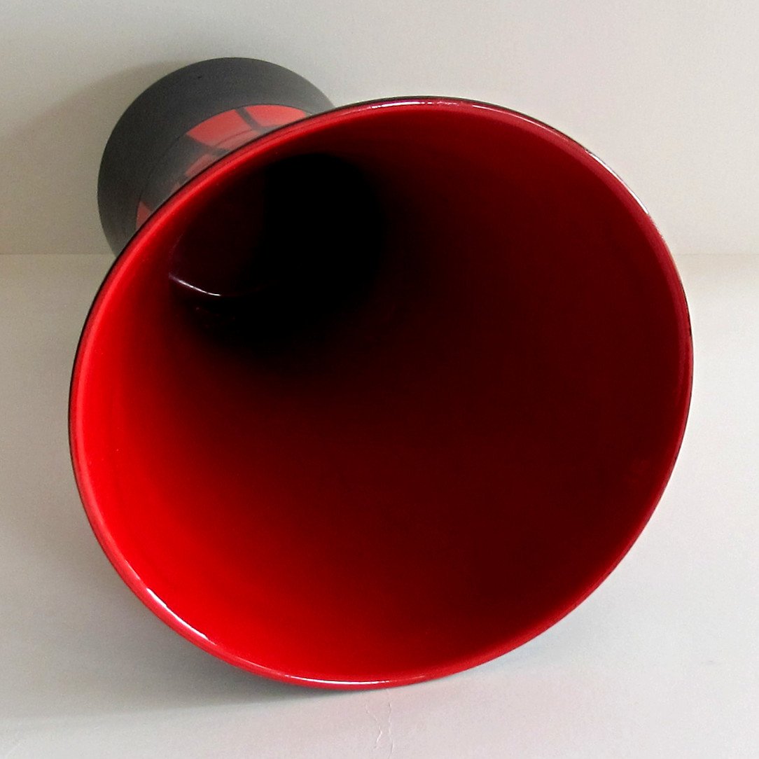 Large Diabolo Vase Ceramiques Elchinger France 60s-photo-4