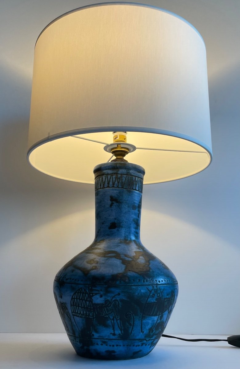 Large Ceramic Table Lamp By Jacques Blin 1950s-photo-2