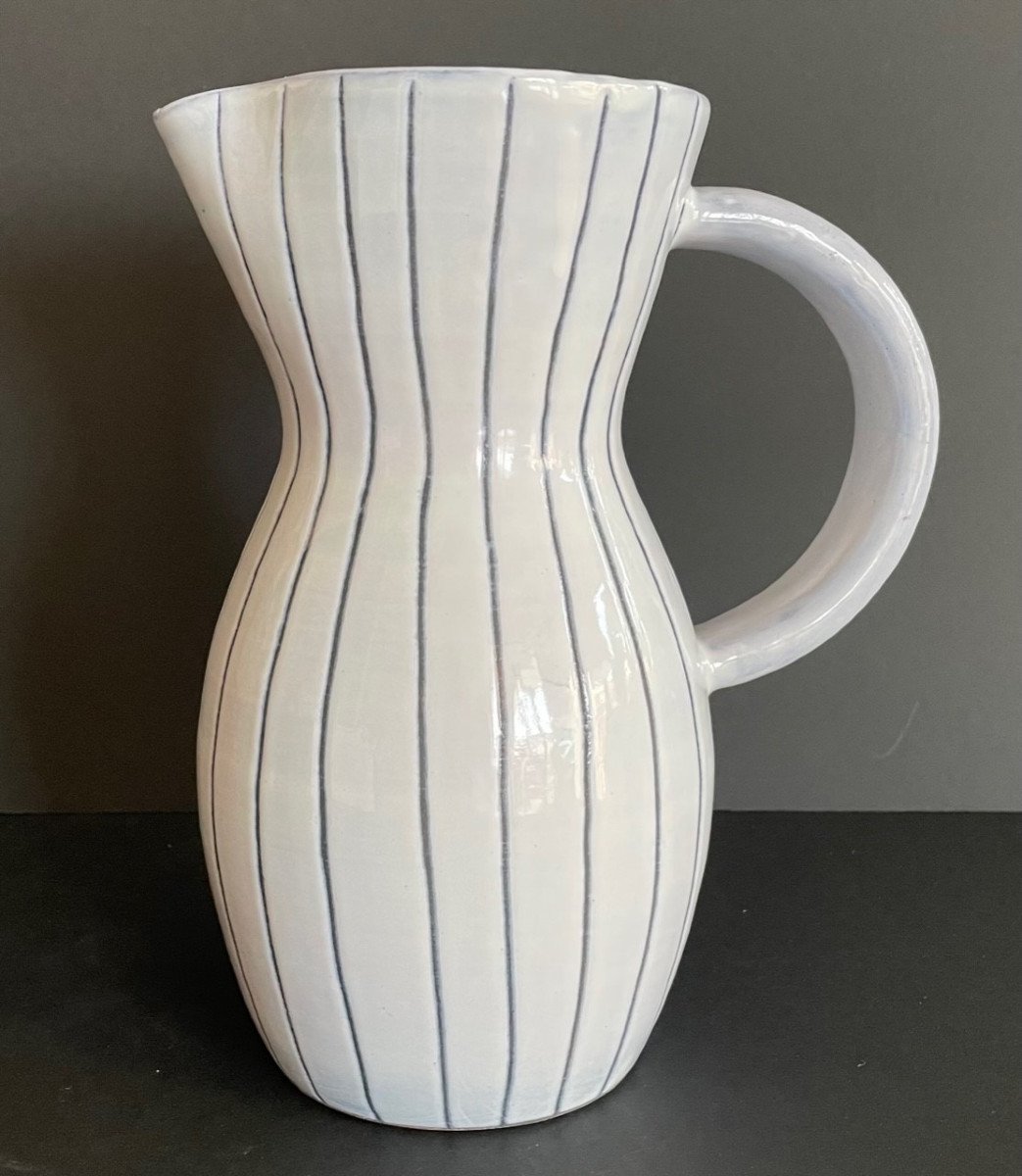 French Ceramic Pitcher Jacques Innocenti Vallauris 50s