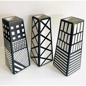 Memphis Milano George Sowden Set Of 3 Ceramic Vases