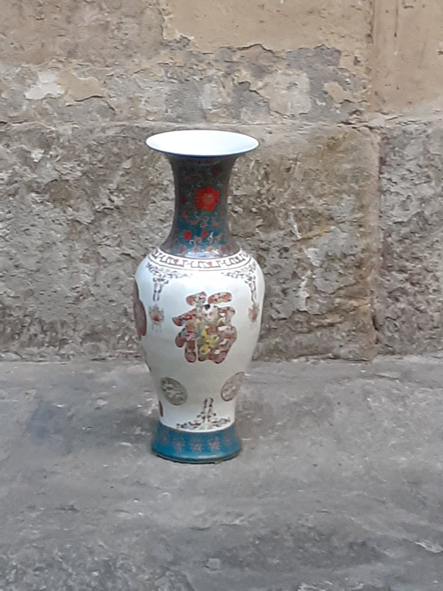  Vase En Porcelaine, Fabriqué En Chine, Années 1920-photo-7