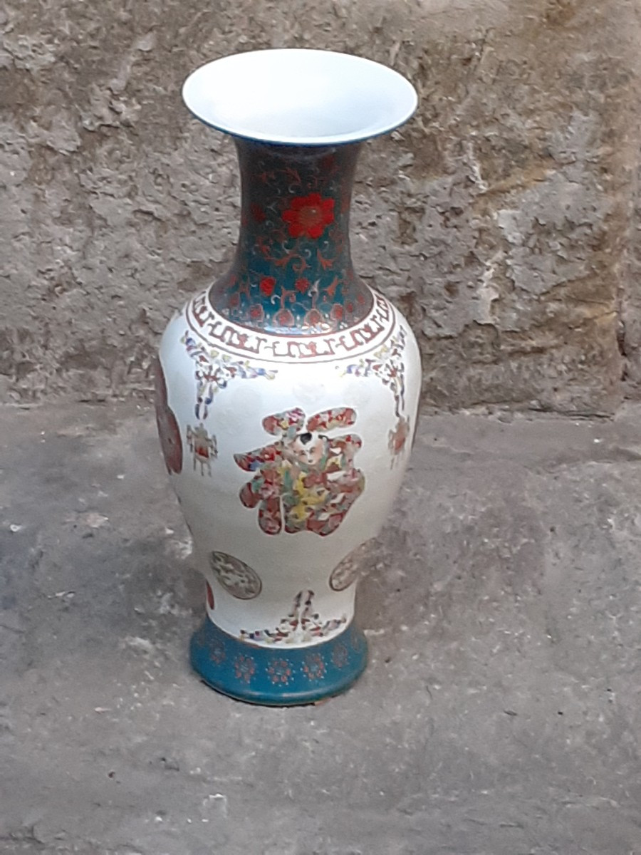  Vase En Porcelaine, Fabriqué En Chine, Années 1920