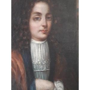 Oil Painting On Canvas Of A Young Nobleman With A Landscape