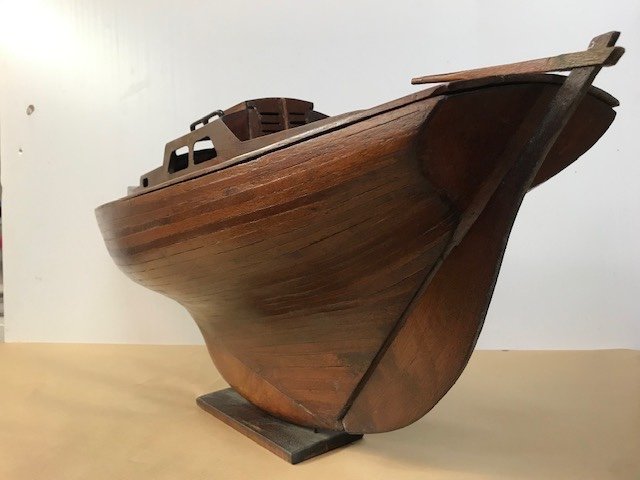 Maquette De Chantier Du Voilier " Nordic Folkboat" Voilier Mythique Des Années 1960-photo-2