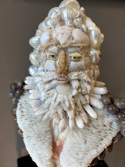 Sculpture Of King Henry IV In Bust Made Of Shells. 20th Century-photo-2