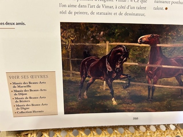 "horses At The Stud Farm" Painting By Auguste Vimar (1851-1916), Oil On Panel.-photo-2