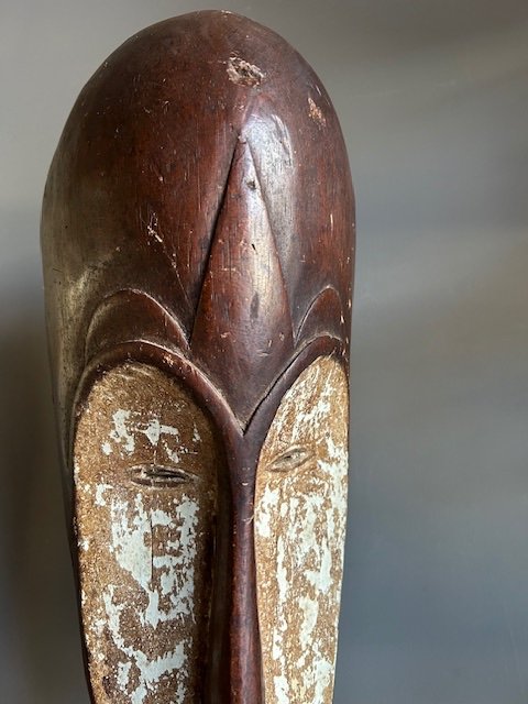 Large African Mask: Ngil, Traditional Ethnic "fang" Mask From Gabon-photo-3