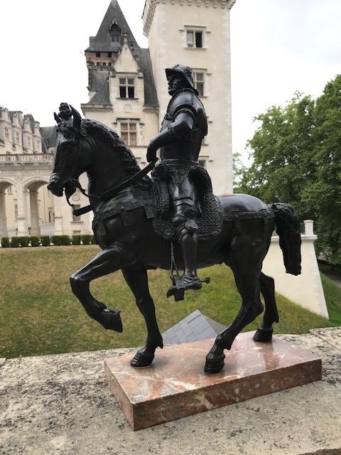 Imposing Bronze Statue Of The " Condottiere  Bartoloméo Colleoni-photo-2