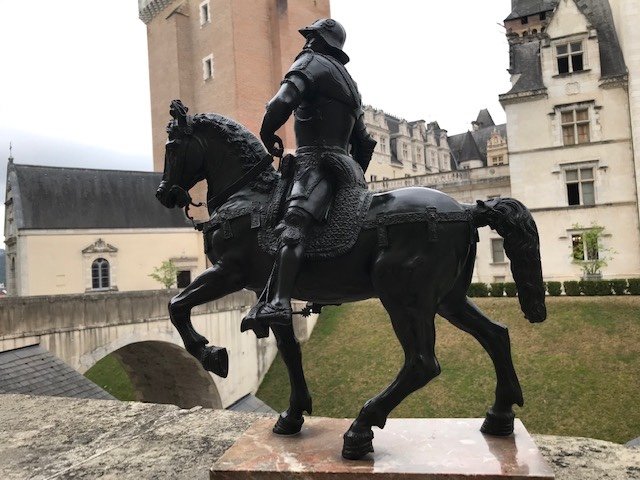 Imposing Bronze Statue Of The " Condottiere  Bartoloméo Colleoni-photo-3