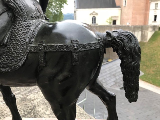 Imposing Bronze Statue Of The " Condottiere  Bartoloméo Colleoni-photo-6