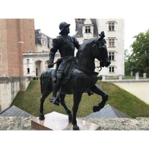 Imposante Statue En Bronze Du "Condottiere" Bartoloméo COLLEONI