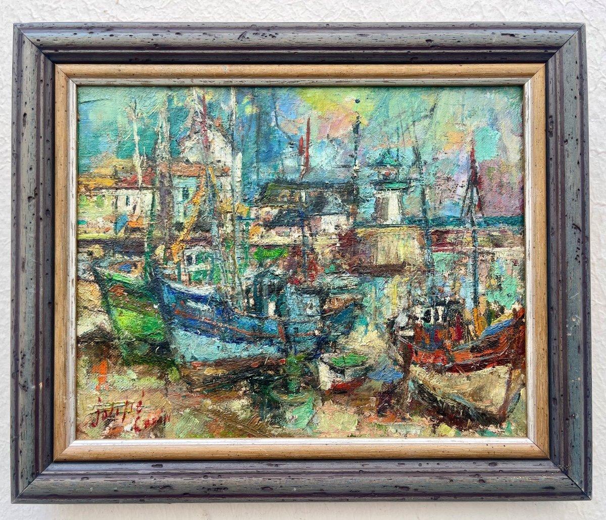 ” Port Joinville île D’yeu ”  Jolifie Conin ( 1929 - 2013 )