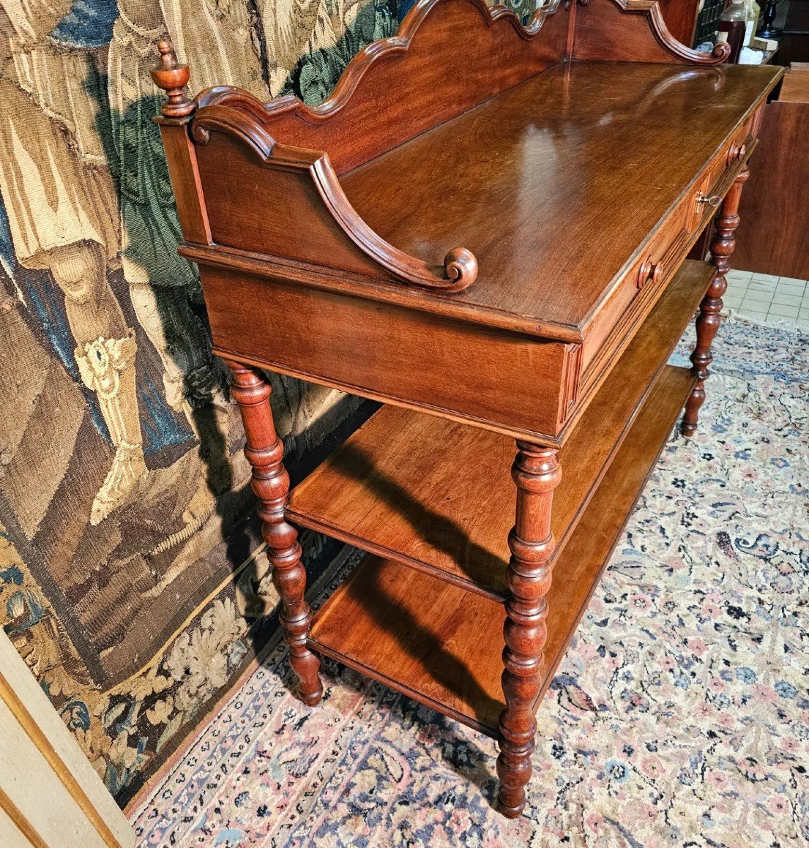 Mahogany Trolley Napoleon 3 From The 19th Century-photo-3