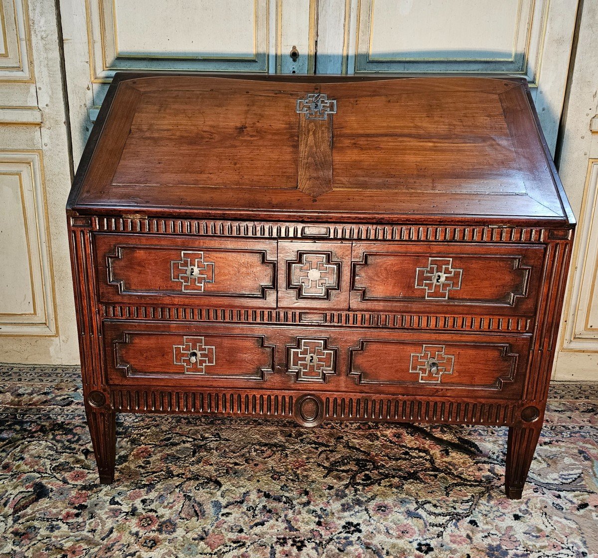 Scriban D Louis XVI Period 18th In Cherry-photo-2