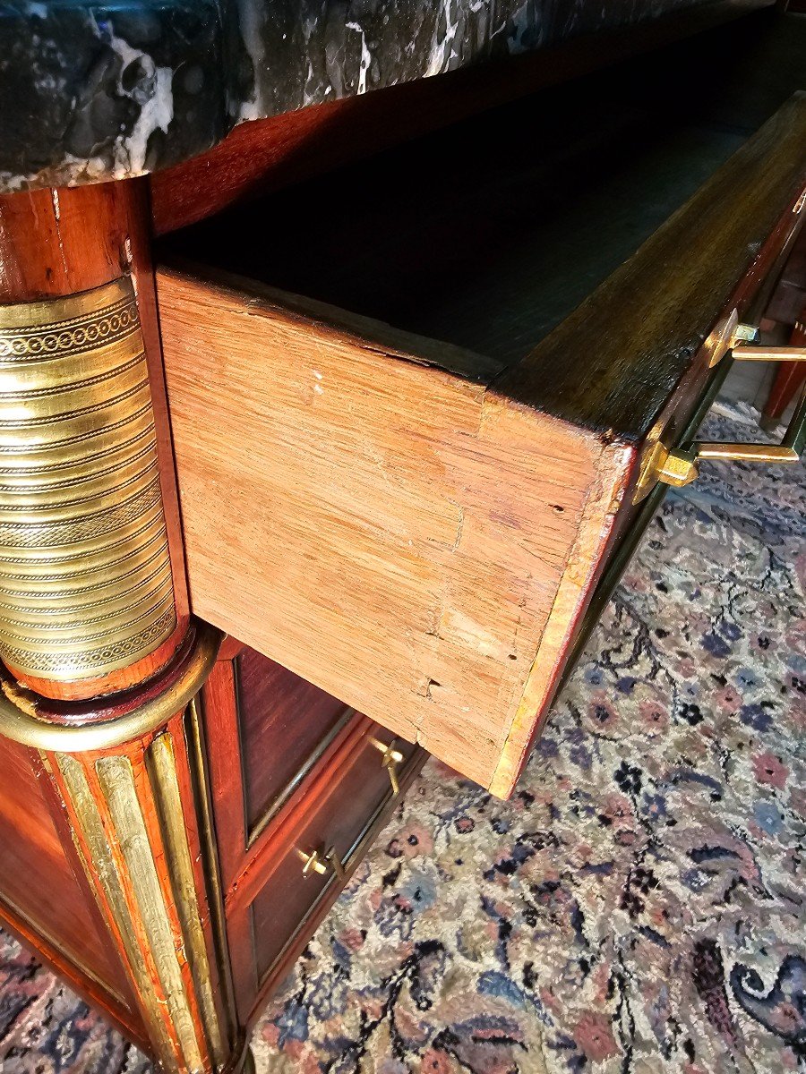 Small Chest Of Drawers D Louis XVI In Mahogany 18th-photo-2