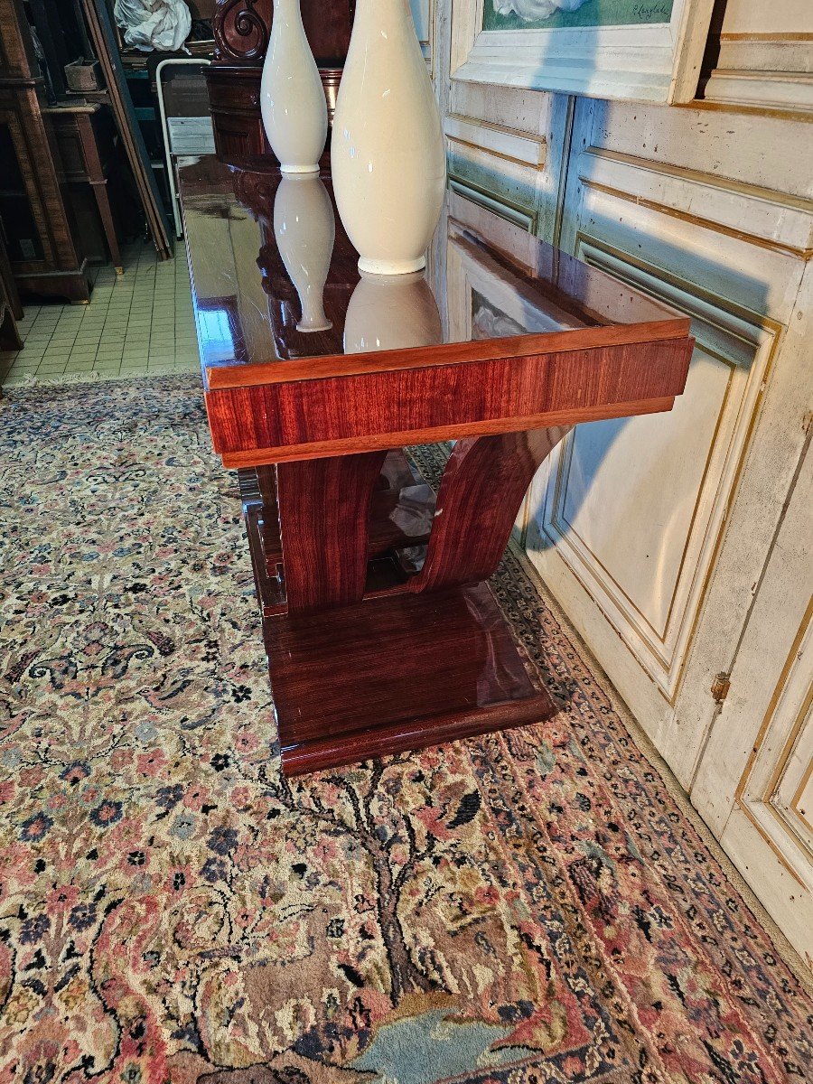 Art Deco Console 1930-1940 In Mahogany-photo-4