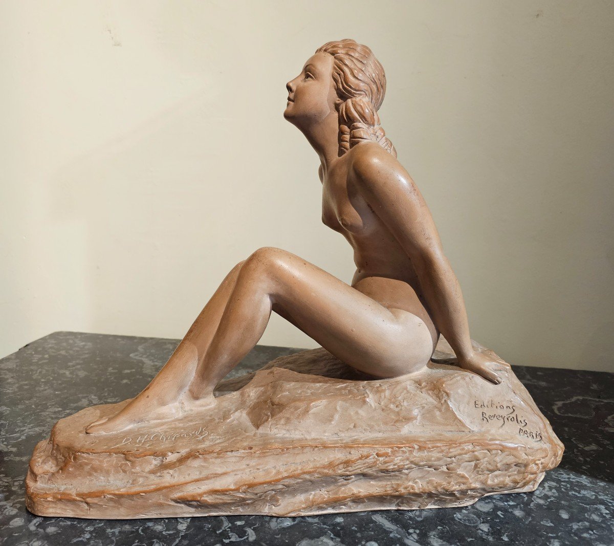 Sculpture En Terre Cuite D.h .chiparus "dreaming"