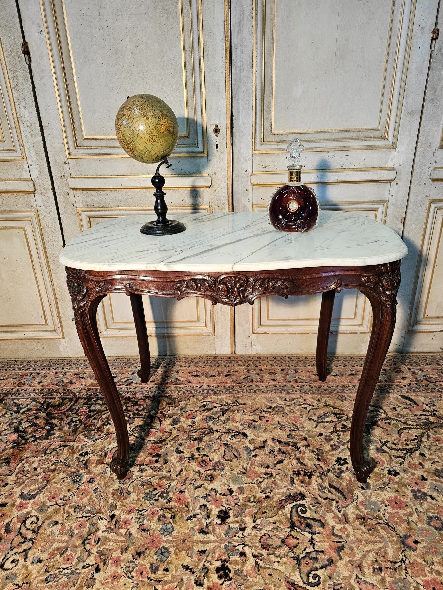 Table De Milieu De Style Louis XV D époque Napoléon 3-photo-2