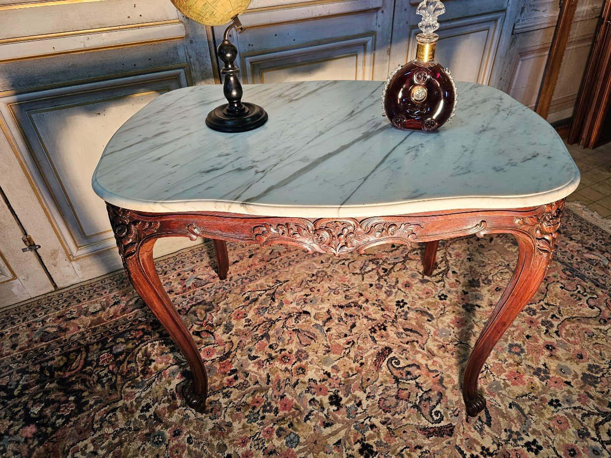 Table De Milieu De Style Louis XV D époque Napoléon 3-photo-4