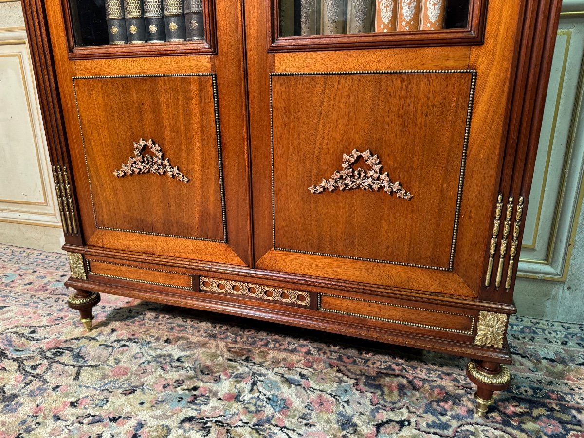 Napoleon 3 Showcase In Mahogany, Bronzes And Brass Late 19th Eme-photo-2