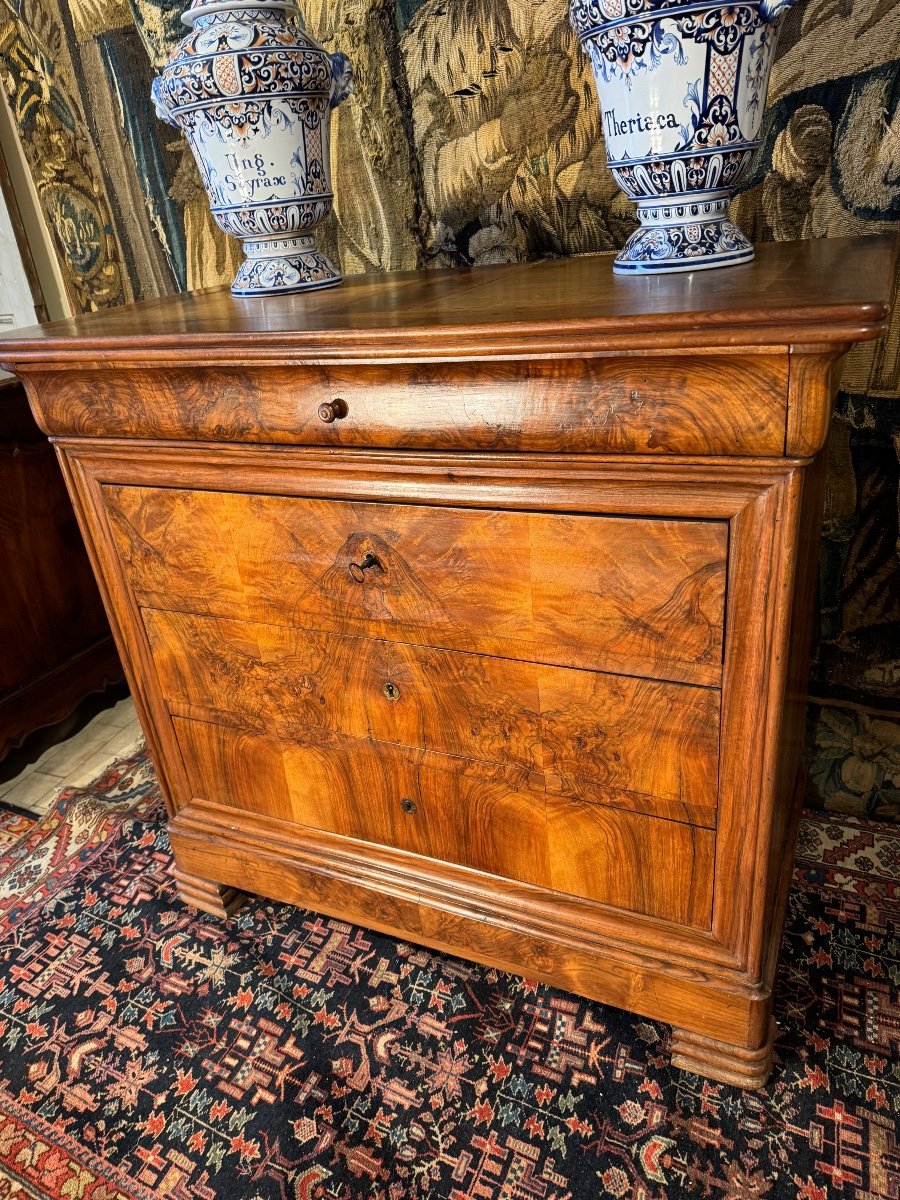 Commode Louis Philippe En Noyer 19 Eme -photo-3