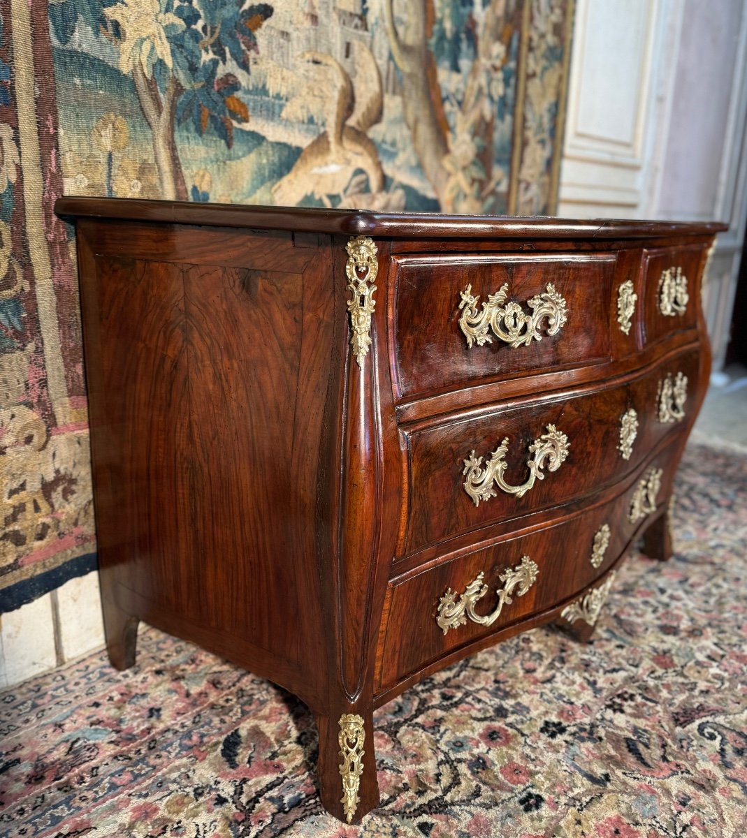 Louis XV Commode In Walnut 18th Century -photo-3