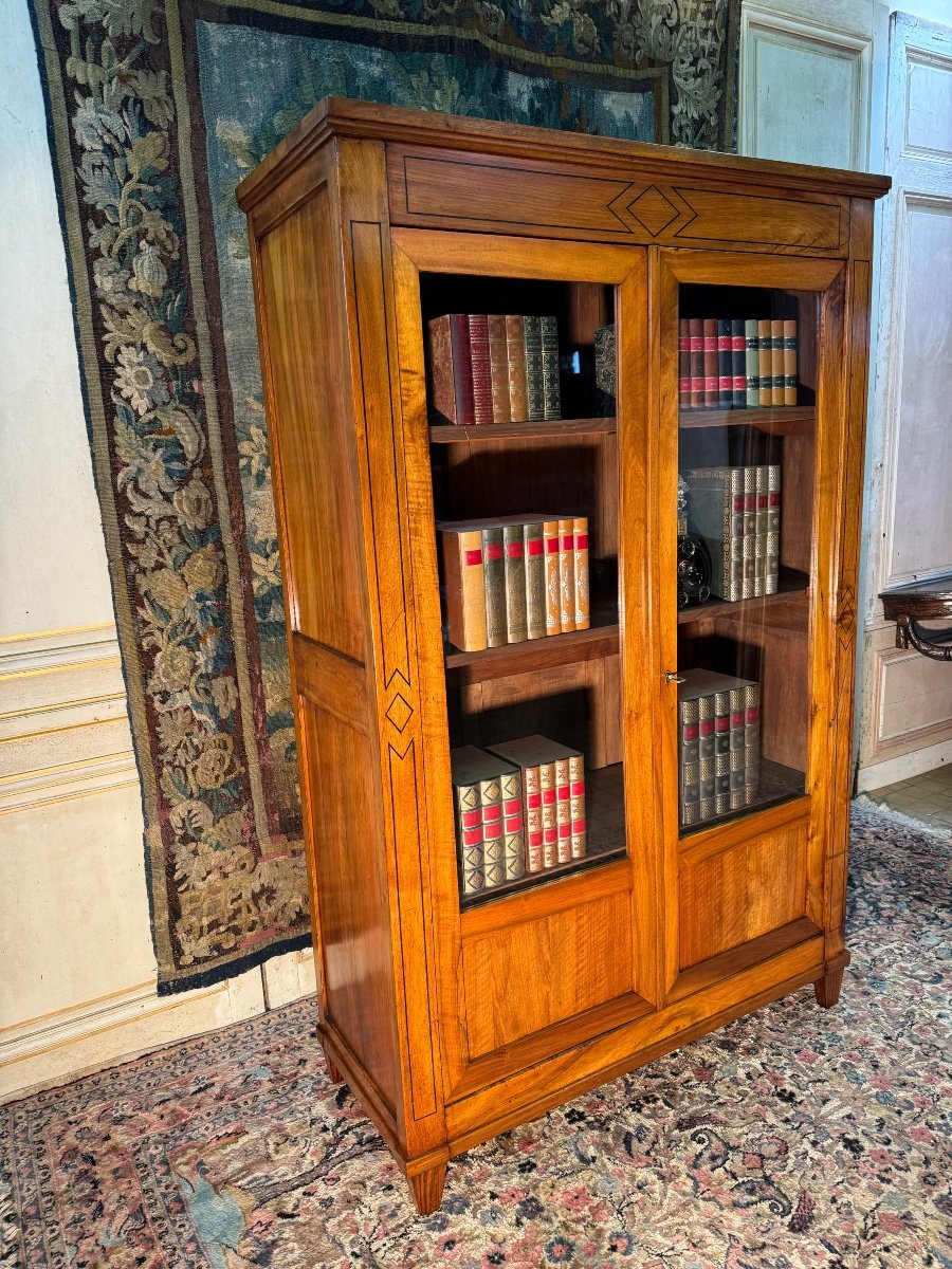 Louis XVI Style Walnut Bookcase 19 Eme -photo-2