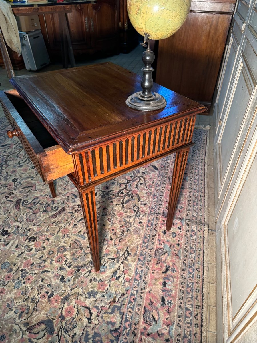 Table D époque Louis XVI En Cerisier 18 Eme Siècle -photo-1