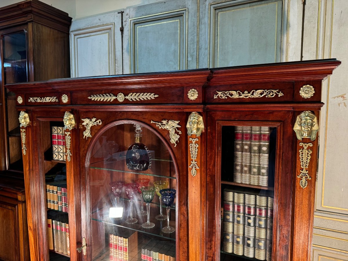 Empire Style Mahogany And Bronze Bookcase -photo-3