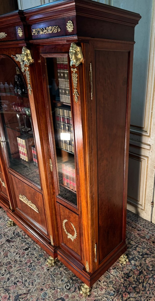 Empire Style Mahogany And Bronze Bookcase -photo-1